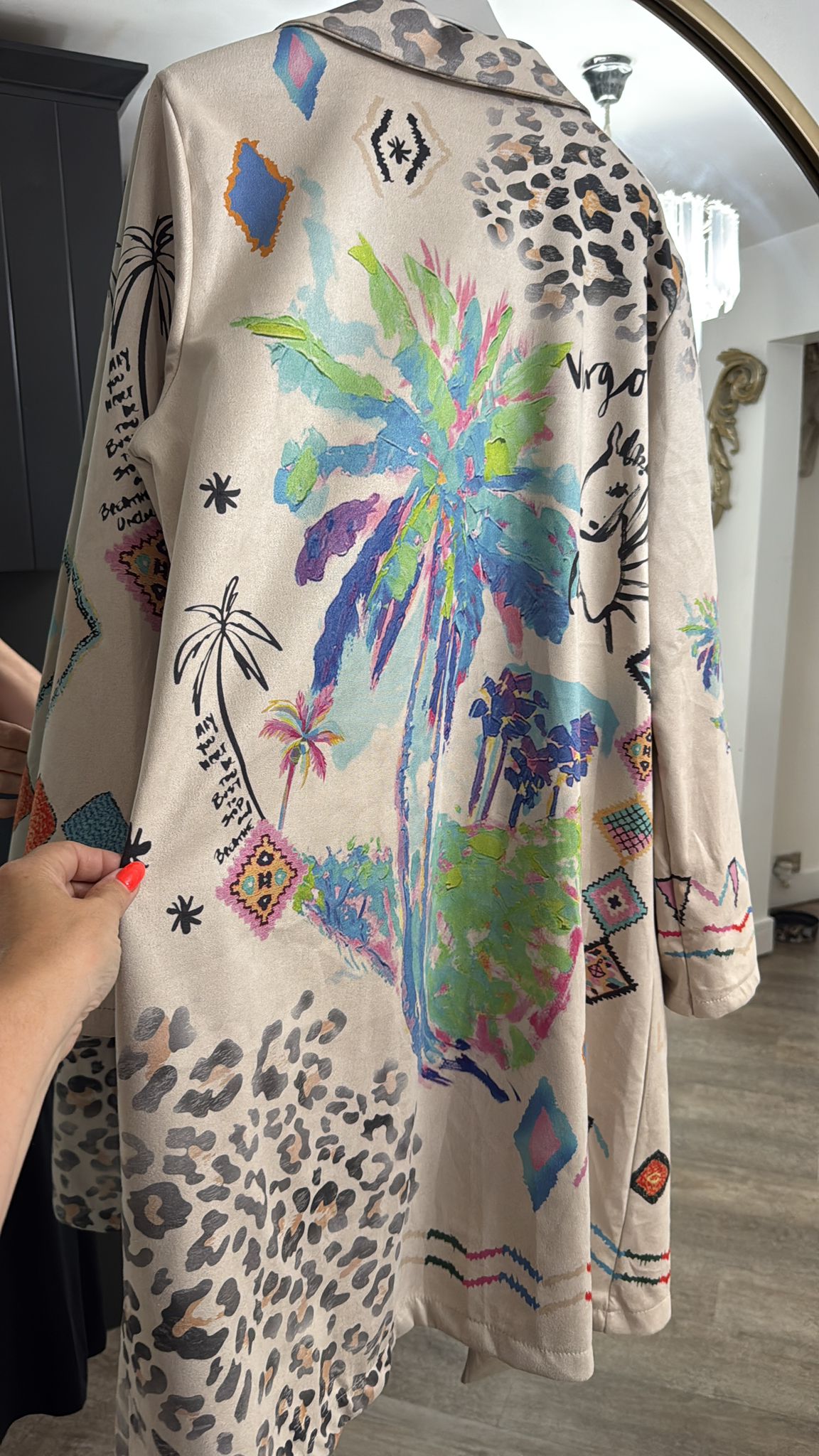 Leopard palm back jacket