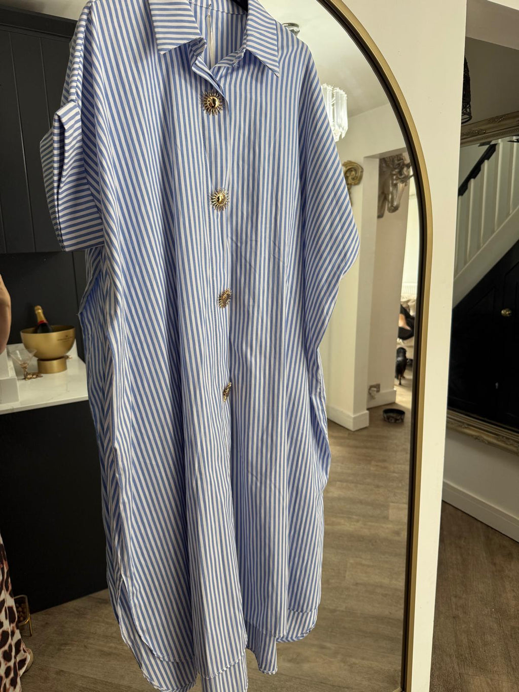 Sun button shirt dress
