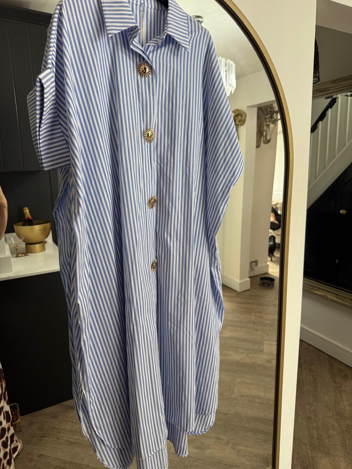 Sun button shirt dress