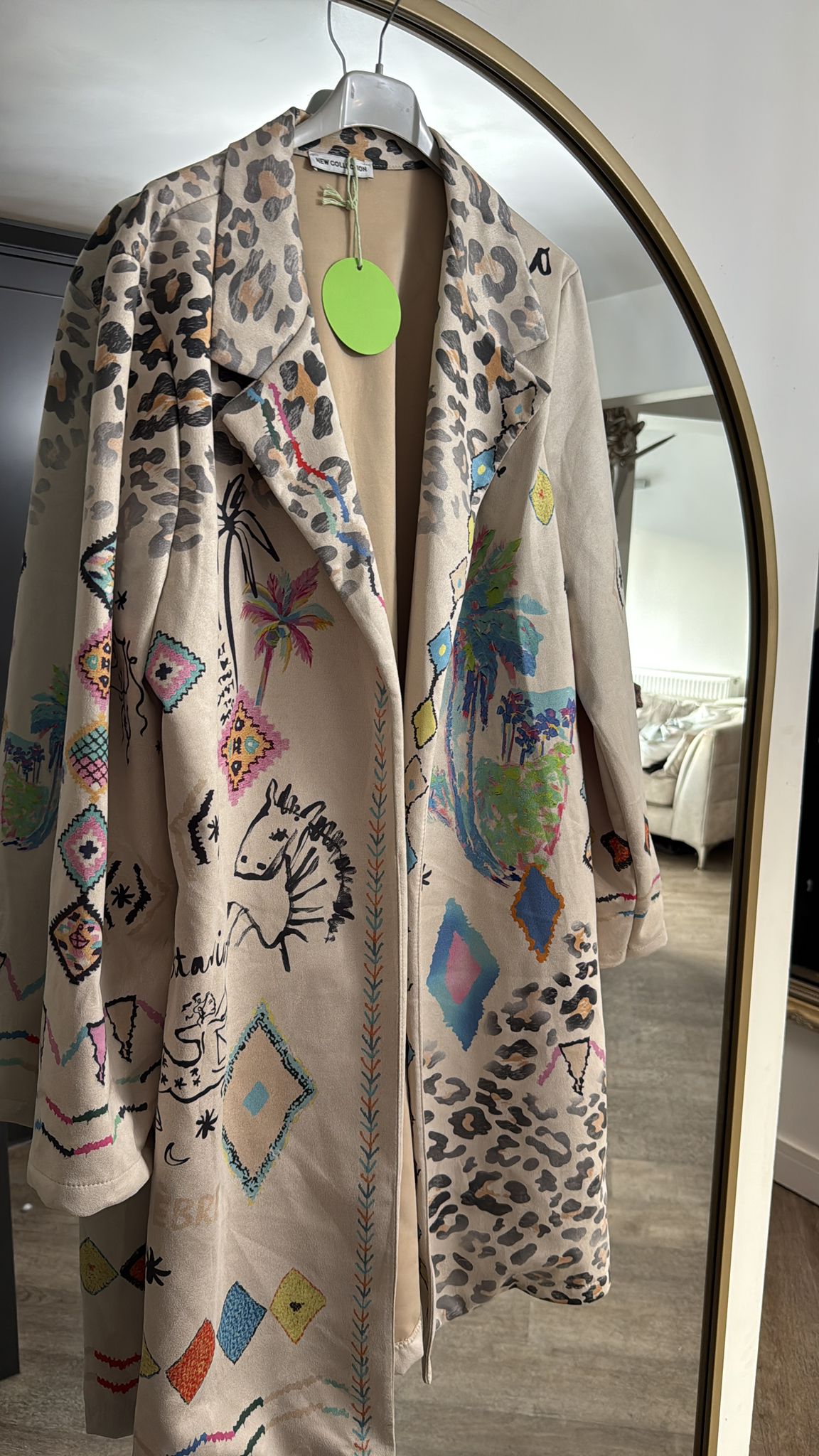 Leopard palm back jacket